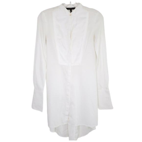 bcbg white shirt dress